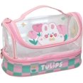 thumbnail image 1 of Estuche escolar kawaii con dibujos de animales, transparente, de doble capa y gran capacidad, con un diseño práctico (Flor, conejo Rui Rui), 1 of 5