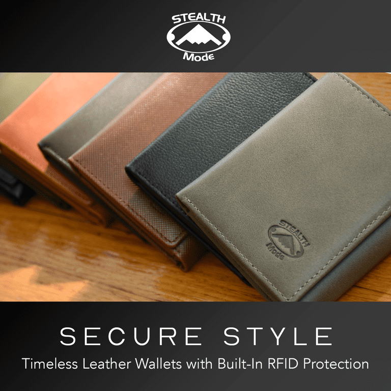 Stealth Mode Trifold Wallet RFID Blocking, Crazy Horse Brown photo 6