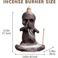 thumbnail image 2 of YSTIANN Gothic Skull Backflow Incense Kit, Reverse Flow Waterfall Burner with Holder + Cones Sticks, Unique Decor Set (Don't Say) WJ94-3202, 2 of 7