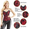 thumbnail image 4 of Femmes Vintage Floral Denim Corset Bustier Haut, 4 of 7
