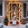 thumbnail image 3 of Christmas Door Decorations Christmas Door Sticker Decoration Hanging Cloth Holiday Party Decoration Background Cloth Room Door with Tapestry Cloth Decorations for Room, 3 of 6