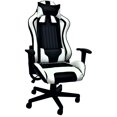 thumbnail image 2 of ViscoLogic Formula Height Adjustable Swivel Home Chair Computer Gaming Chair, Computer Chair (White & Black), 2 of 3