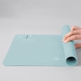 thumbnail image 5 of Waterproof Dog Cat Feeding Mat with Raised Edge, Non-Slip Bowl Mat Spill Proof Floor Protector, Easy Clean Leather Look Surface, 17x12 Inch, 5 of 5