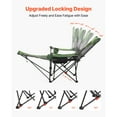 thumbnail image 4 of KFFKFF Reclining Camping Chair, 4 Adjustable Positions, Portable Folding Lounger for Adults, Mesh Beach Chair, Green, 4 of 9