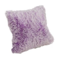 CuiLiyq Plush Faux Fur Pillow Shams,17.7" x 17.7" Spring Summer Decorative Pillow Decor, For Christmas Couch Sofa And Porch Chair Decoration (Purple)