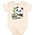 thumbnail image 3 of Inktastic My Daddy Loves Me Cute Panda Boys or Girls Baby Bodysuit, 3 of 5