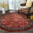 thumbnail image 2 of SAFAVIEH Vintage Hamadan Vinal Traditional Area Rug, Orange/Navy, 6'7" x 6'7" Round, 2 of 10