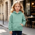 thumbnail image 2 of RMGVDSD Hoodies for Girls Long Sleeve Solid Color Pullover Hooded Sweatshirts for Big Kids Casual Streetwear Back To School Tops Comfort Sweatshirt 12-13 Years, 2 of 4