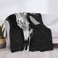 thumbnail image 3 of Disketp White Black Sheep skull Flannel Blankets - Thick and Warm Blanket for Winter, Soft Fuzzy Plush King Blanket for All Seasons-50"x40", 3 of 6