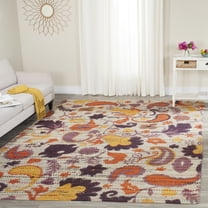 SAFAVIEH Cedar Brook Philander Paisley Cotton Area Rug, Orange/Multi, 5' x 8'