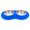 Blue, variant on KE WOOW Customized Feeding set of 2 stainless steel bowls and mat for dog&cat, Bowl for water or food & silicone Non-skid, Non-Spill, travel or home, small/medium 13.52 fl oz/1 us cup Blue