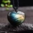 thumbnail image 6 of K-KED Natural Labradorite Love Heart Pendant Quartz Healing Crystal Rock Necklace Gift, 6 of 9