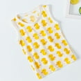 thumbnail image 2 of THDHVS Toddler Shirts, Baby Girl Clothes, Womens Tank Tops Summer Cute Print T Shirts Sleeveless Casual Loose Blouses Yellow 3-4 Years, 2 of 3