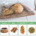 thumbnail image 3 of Vesteel 2-Pack Cooling Rack for Baking, Stainless Steel Cookie Rack for Baking Cooking Roasting , 15.4" x 11.4" Grid Wire Rack Fits Baking Sheet Pan, Dishwasher Safe, 3 of 7