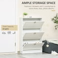 thumbnail image 4 of HOMCOM Narrow Shoe Cabinet with 3 Flip Drawers for Entryway, 4 of 10