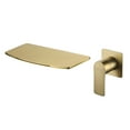 thumbnail image 6 of Boyel Living Brushed Gold Waterfall Bathroom Faucet 1- Handle Wall Mount Sink Faucet Modern Bathtub Mixer Tap Solid Brass, 6 of 7