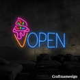 thumbnail image 3 of Craftnamesign Open Welcome LED Light Neon Sign for Ice Cream Shop Wall Decor, 3 of 5