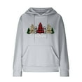 thumbnail image 4 of Tbopshirt Hoodies Drawstring Hooded Sweatshirts for Woman,Plus Size Essential Crewneck Sweatshirts Print Casual Long Sleeve Round Neck Tops Blouse Plain, 4 of 4