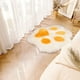 thumbnail image 5 of Imitation Wool Cozy Paw Shaped Carpet Plush Long Hair Rug Living Room Floor Mat Bedroom Bedside Rug, 5 of 6