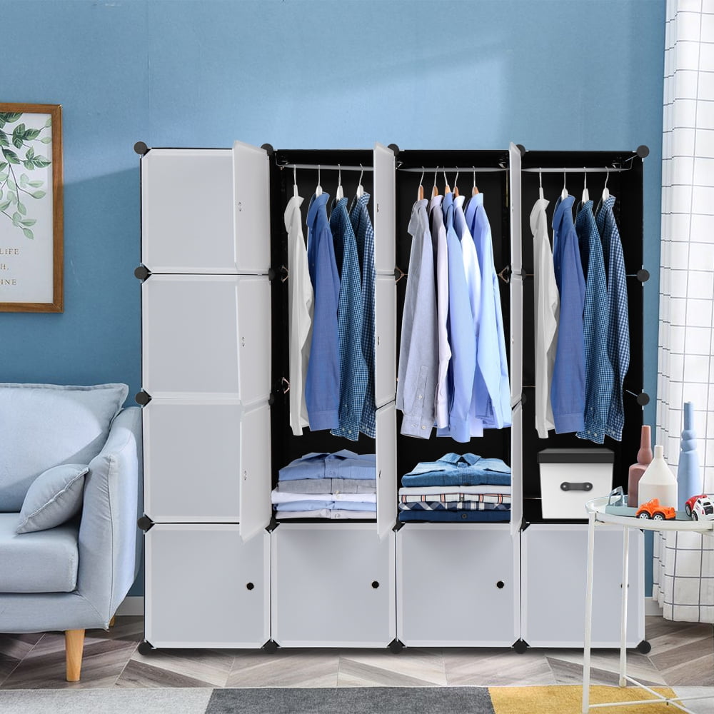 Private Jungle 14"x18" Depth 16 Cubes Organizer Shelves Clothes Dresser Closet Storage Organizer Cabinet Shelving Bookshelf Toy Organizer