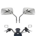 thumbnail image 1 of Espejos Laterales Retrovisores Universales Para Manillar De Motocicleta Cromados Con Perno De 10 Mm Para Harley Kawasaki Suzuki Aprilia Street Bike Cruiser Scooter Tamaño Del Espejo: 125 Mm X 70 Mm, 1 of 5