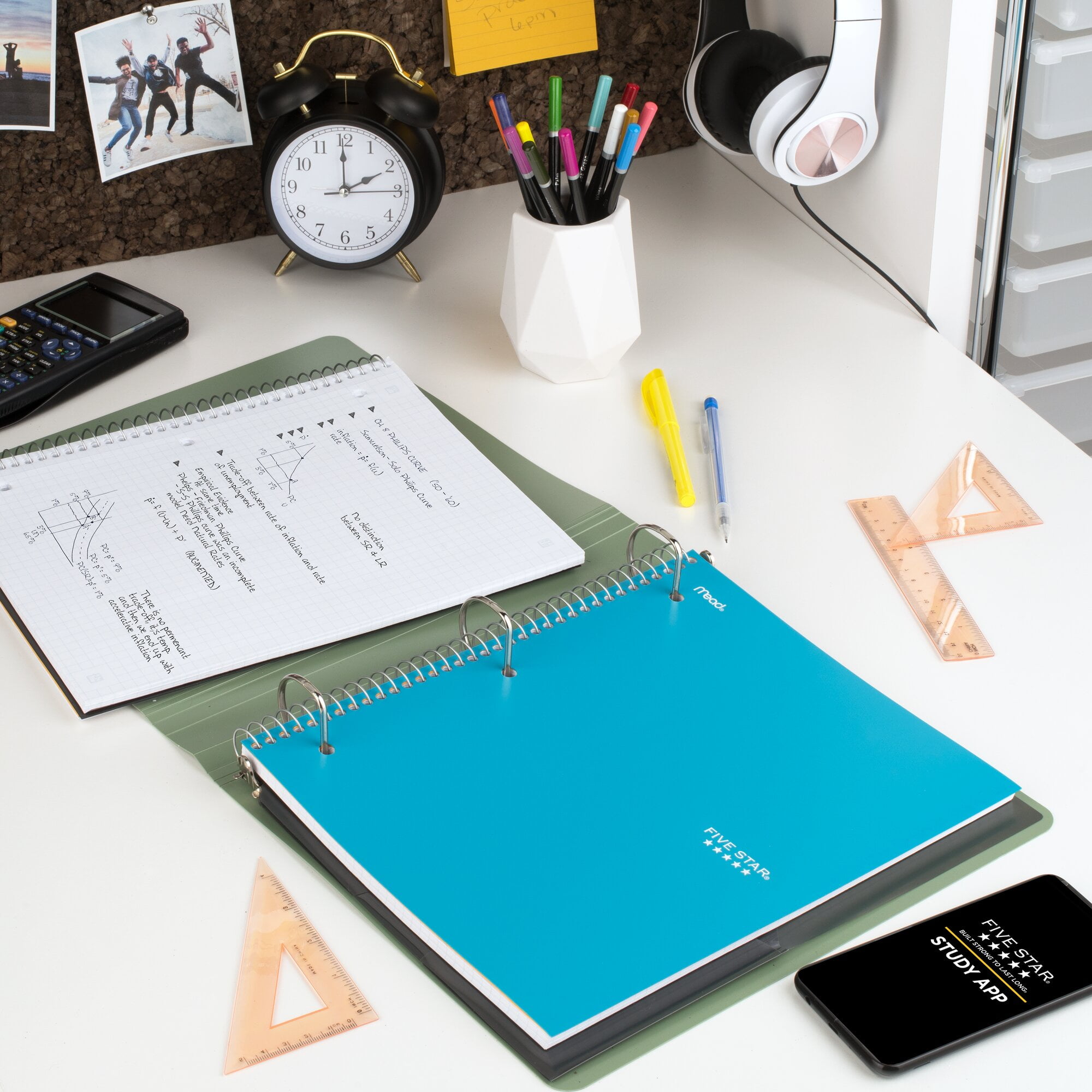 Five Star, Spiral Notebook, 1 Subject, Graph Ruled 8.5