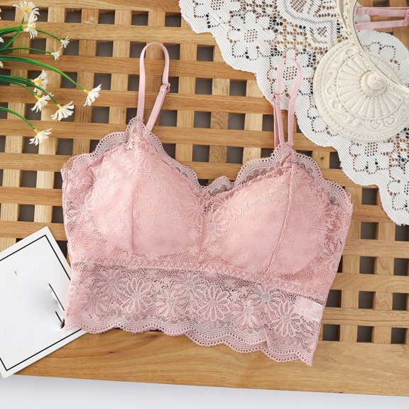GaThRRgYP Bras for Women Clearance Fashion Women's Lace Beauty Back Solid Strap Wrap Hollow Out Bra Underwear