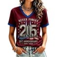thumbnail image 2 of 911 Memorial Shirts for Women Courage Faith Honor Never Forget V Neck Blouses | 9/11 25th Anniversary American Flag T-Shirt Memorial 2001-2026 Faith Hope Tee Tops We Will Never Forget, 2 of 4