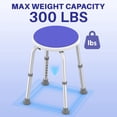 thumbnail image 4 of KEKOY Adjustable Shower Stool, FSA/HSA Eligible Bath Stools for Inside Shower Anti-Slip Round Plastic Upgraded Bathroom Seats,Tool-Free Bath Chairs for Seniors, 4 of 9