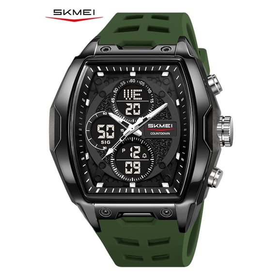 SKMEI Unisex Watch Dual Display Sport Watch with Stopwatch Alarm Countdown and LED Backlight for Daily and Outdoor