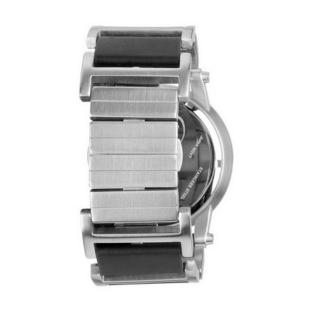Vestal Mens Plexi Chronograph Stainless Watch - Two-tone Bracelet - Black Dial - PLE036