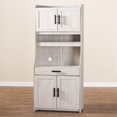 thumbnail image 4 of Baxton Studio Portia 6-Shelf White-Washed Wood Kitchen Storage Cabinet, 4 of 8