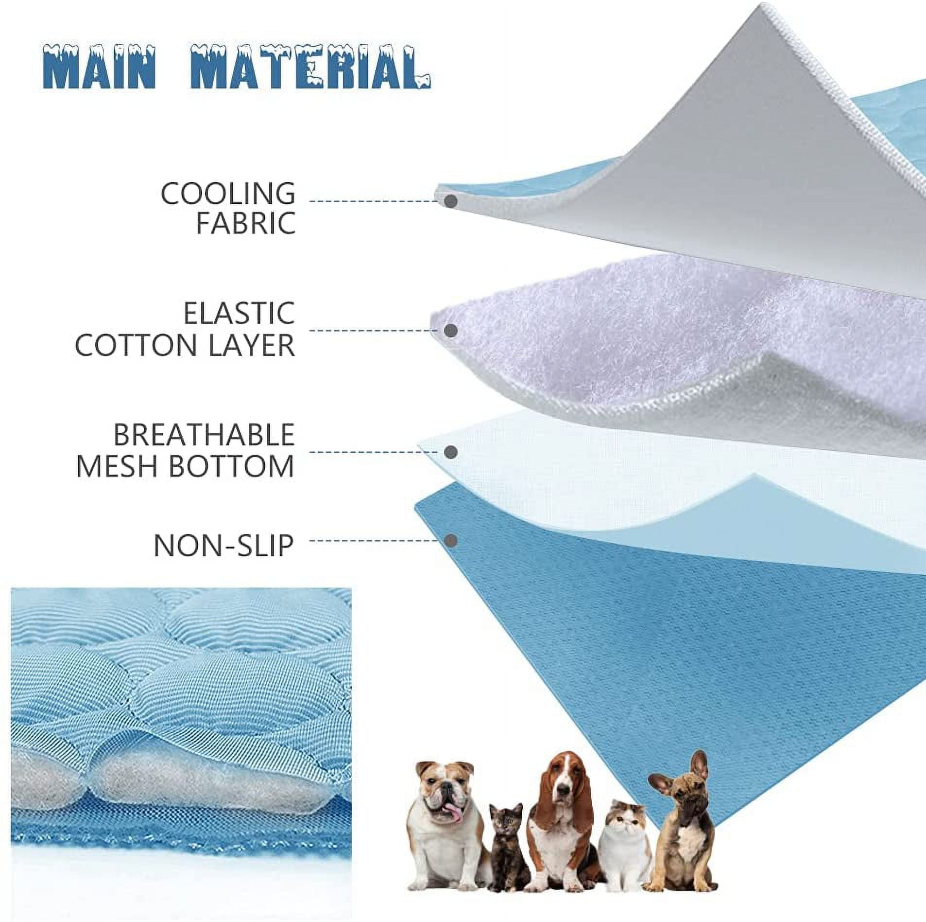 Pet Dog Cat Self-Cooling Pad No Gel and Water Cooling Non-Toxic Slip Waterproof Tucker Murphy Pet