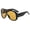 Glossy Black Tea, variant on Oversized Wrap Sunglasses UV400 Protection Unisex PC Frame Fashion Shades