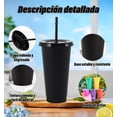 thumbnail image 3 of Vasos Reutilizables de Plastico, Vasos de Plástico de Colores con Tapa y Popote, Perfecto para fiestas y oficinas, 3 of 4