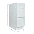 thumbnail image 3 of Hollywood Fabiani Design Shaker Bathroom Vanity Drawer Base Cabinet Ready to Assemble 8 in. W x 21 in. D x 34.5 in. H White, 3 of 5