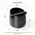 thumbnail image 3 of KYONANO Knock Box for Portafilter Matte Black - Knock Box for Coffee Grounds with Special Noise Absorbing Impact Rod - Knock Box for Your Barista Accessories, 3 of 6