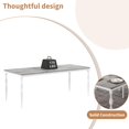 thumbnail image 3 of BeesClover Dining Table for 6, 78.8" Long Farmhouse Style Kitchen Table with Spacious Top, Durable Heavy-Duty Legs, Large Family Dinner Desk & Dinette for Gatherings(Without Chair), 3 of 7