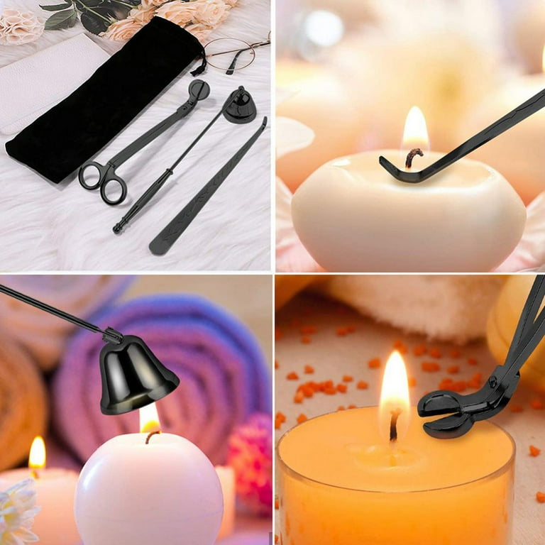 3 in 1 Candle Accessory Set - Candle Wick Trimmer, Candle Wick Cutter,  Candle Snuffer Extinguisher, Candle Wick Dipper with Gift Package for Candle  Lovers 