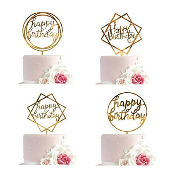 12-Piece Glitter Birthday Cake & Cupcake Topper Set – Sparkling Decorations for Party Cakes TIKA