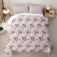 thumbnail image 2 of spefrowx Fashion Woman Twin Quilt Set for Girls Boys, Pink Black Butterfly Animal Twin Coverlet Set, 2pcs, 2 of 7