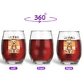 thumbnail image 2 of Hello Fall Labrador Retriever Football Welcome Autumn with Leaves Pumpkins 15oz Stemless Wine Glass Mug Lab Dog Lover Gifts Wine Glasses Cup - 00012, 2 of 5