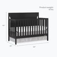 thumbnail image 6 of Nursery Bundle, Dream On Me Cape Cod 5 in 1 Convertible in Black and Crib & Toddler Mattress Bundle, 6 of 9