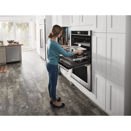 KitchenAid - Smart Oven+ 30" Built-In Double Electric Convection Wall Oven - Stainless steel
