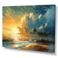 thumbnail image 2 of Designart "Yellow And Blue Coastal Escapes" Beach Canvas Print, 2 of 5