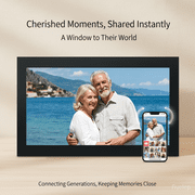 Ptlahmri Uhale 15.6 Inch Digital Picture Frame with 32GB Storage, 1920x1080 FHD IPS Touchscreen, Wifi Cloud App Remote Control, Wall Mountable, SD/USB Support, Share Photos/Videos Anywhere