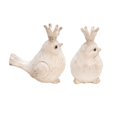 thumbnail image 3 of Sagebrook Home S/2 Oiseaux en Résine avec Couronnes, Blanc, 3 of 4