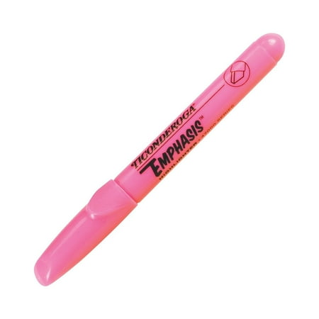 UPC: 0072067470669 | Ticonderoga Emphasis Highlighters  Desk Style  Chisel Tip  Pink  Pack of 12