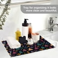thumbnail image 5 of Acrylic Tray 15.7*11.8*1.9 Inch Transparent Tray Food Tray Tea Cup Tray Serving Trays Cosmetics Storage Kitchen Table Bathroom Sundry Storage Colorful Christmas Trees, 5 of 7