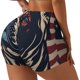 thumbnail image 1 of Fotbe Patriotic Bulldog Art Shorts Sin Costuras – Shorts Deportivos de Cintura Alta para Mujer, Elásticos para Gimnasio, Yoga, Running o Ciclismo-Small, 1 of 8